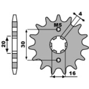 Piñón PBR acero estándar 710 - 428