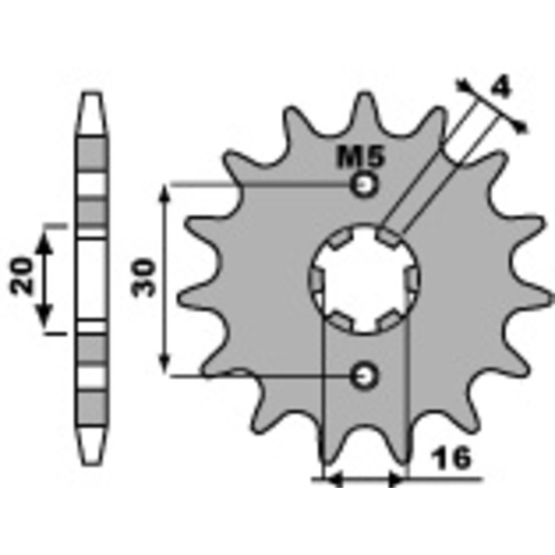 Piñón PBR acero estándar 710 - 428
