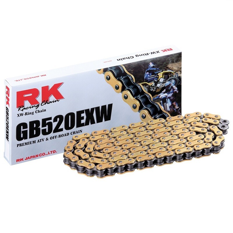 Cadena RK GB520EXW con 114 eslabones oro