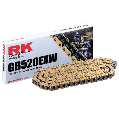 Cadena RK GB520EXW con 114 eslabones oro