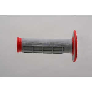 Puños Renthal Dual MX medio cuadradillo blando rojo G156