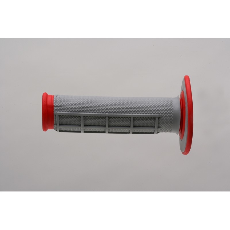 Puños Renthal Dual MX medio cuadradillo blando rojo G156