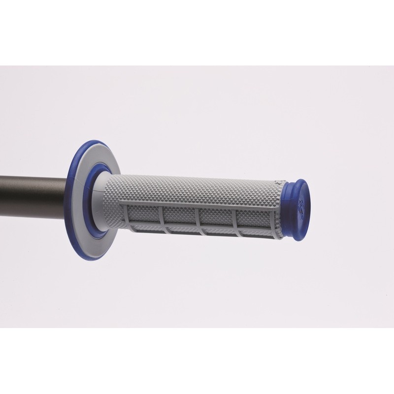 Puños Renthal Dual MX medio cuadradillo blando azul G157