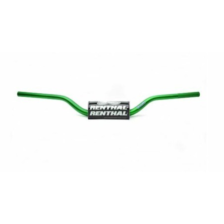 Manillar Renthal Fatbar Carmichael verde con protector negro 604-01-GN