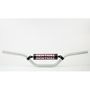 Manillar Renthal minicross KX65 plata con protector negro 783-01-SI...