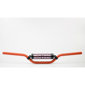 Manillar Renthal motocross SX65 naranja con protector negro 823-01-...
