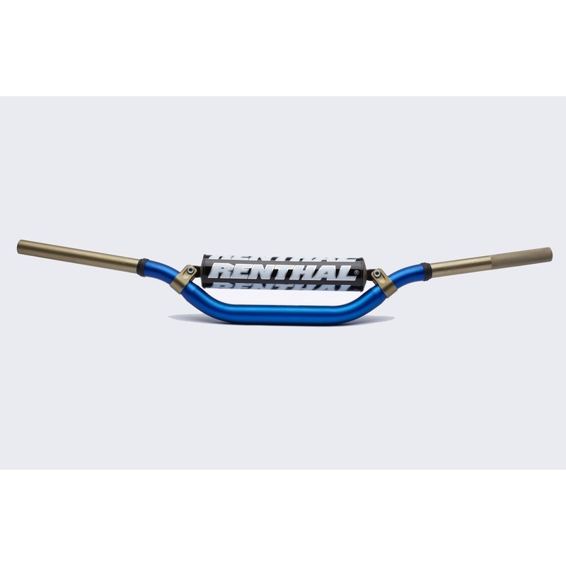 Manillar RENTHAL Twinwall Villopoto/Stewart azul con protector negr...