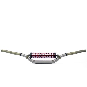 Manillar Renthal Twinwall Carmichael alto titanio con protector neg...