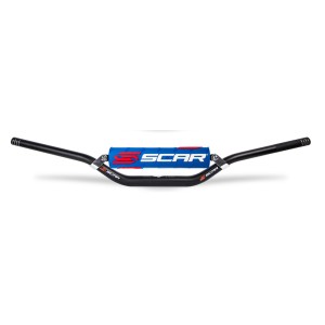 Manillar SCAR X² RC Ø28,6mm - Negro / Protector azul