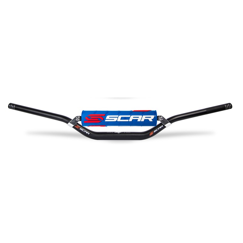 Manillar SCAR X² RC Ø28,6mm - Negro / Protector azul