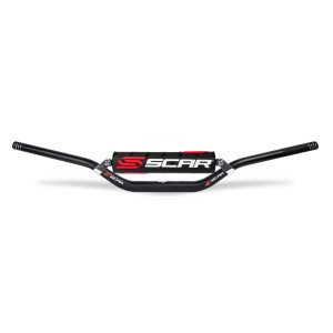 Manillar SCAR X² Stewart/Villopoto Ø28,6mm - Negro / Protector negro