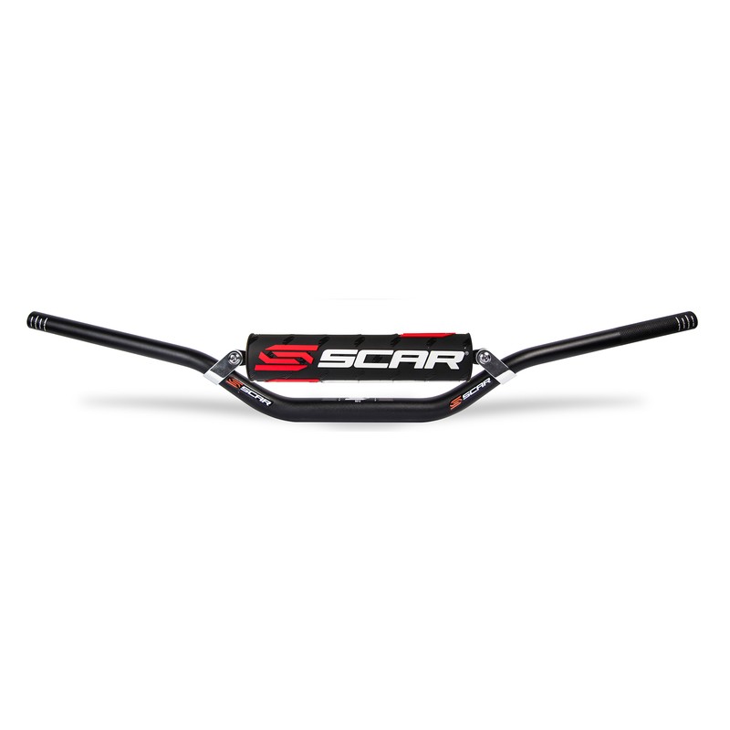 Manillar SCAR X² Stewart/Villopoto Ø28,6mm - Negro / Protector negro