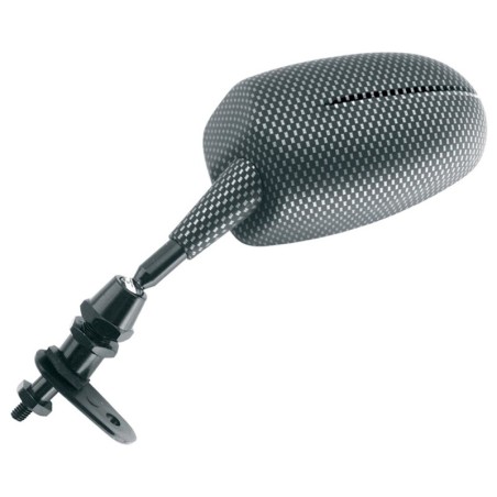 Juego de retrovisores universales V PARTS ovalado F1 carbon look