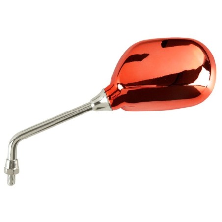 Juego de retrovisores universales V PARTS M8 rosca derecha rojo