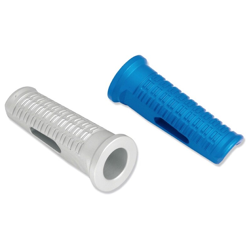 Juego apoyos estribera V PARTS aluminio - Azul