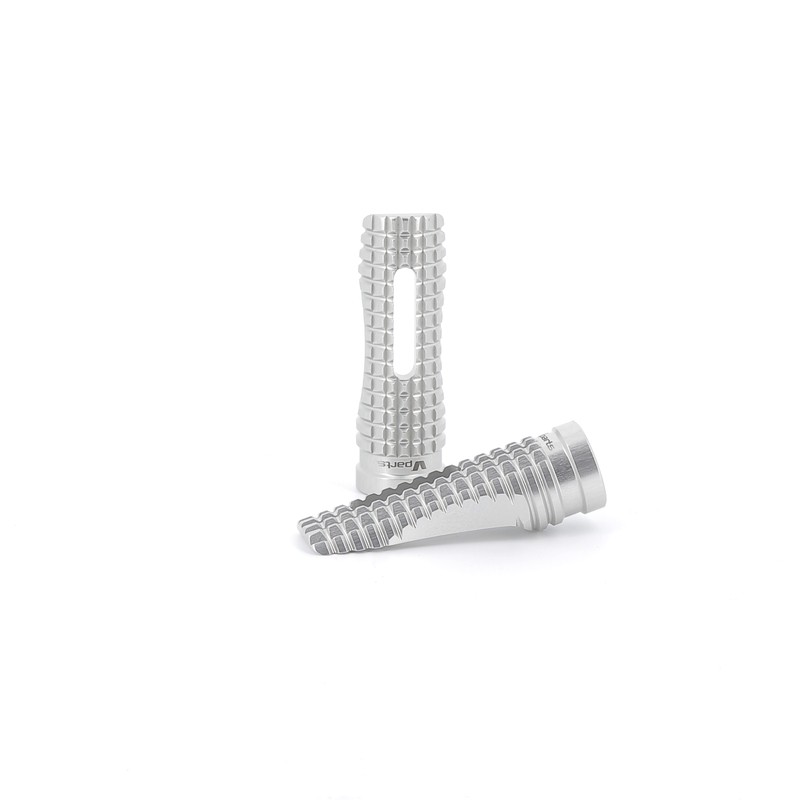 Reposapiés Racing EVO 2 V PARTS aluminio natural