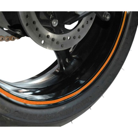 Cinta auto-adhesiva perfil de llanta naranja Fluor V PARTS