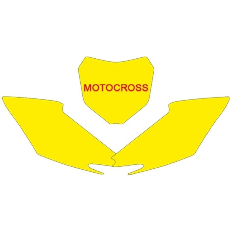 Juego adhesivos porta números BLACKBIRD blanco Honda CRF250R / 450R