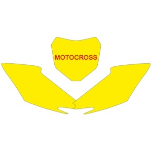 Juego adhesivos porta números BLACKBIRD negro Honda CRF250R / 450R