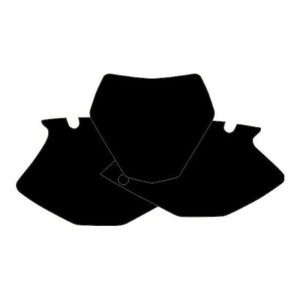 BLACKBIRD Plate Stickers Black Yamaha YZF250
