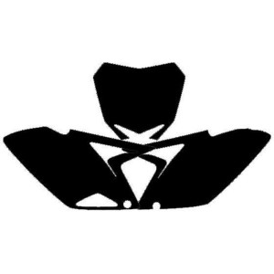 BLACKBIRD Plate Stickers Black Suzuki RM-Z250
