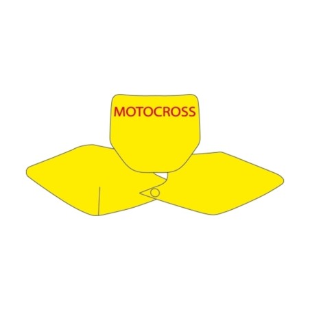 BLACKBIRD Plate Stickers White Kawasaki KX250F/450F