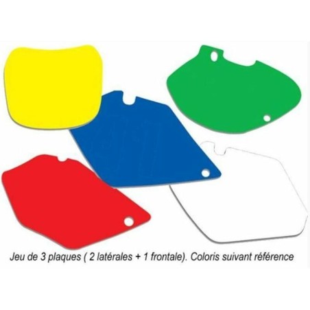 Juego adhesivos porta números BLACKBIRD negro Kawasaki KX450F