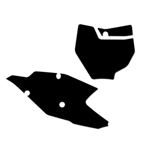 Kit adhesivos portanúmeros Blackbird KTM SX/SX-F 19 standard/negro