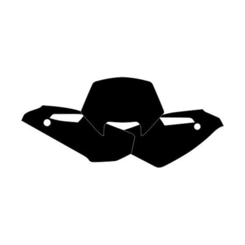 BLACKBIRD Plate Stickers Black Husqvarna WR125/WRE125