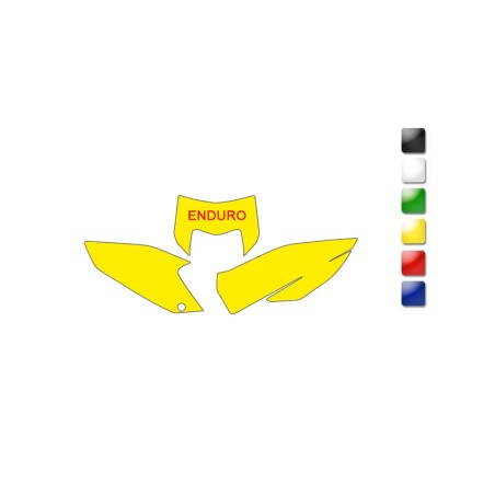 BLACKBIRD Plate Stickers Yellow Husqvarna TE-FE 125&+