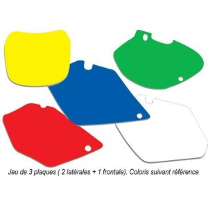 Juego adhesivos porta números BLACKBIRD amarillo Husqvarna TE / FE