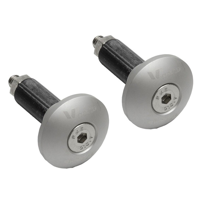 Juego contrapesos manillar V PARTS - finos plata