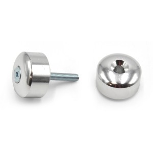 Juego contrapesos manillar V PARTS aluminio plata