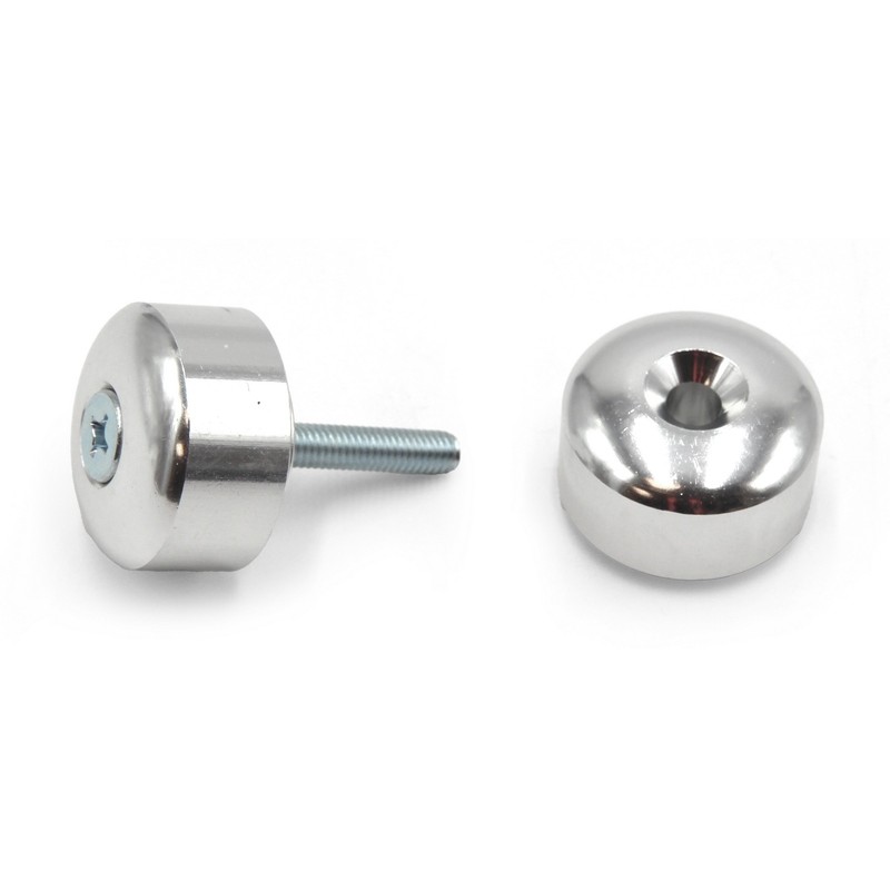 Juego contrapesos manillar V PARTS aluminio plata