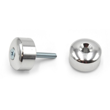 Juego contrapesos manillar V PARTS aluminio plata