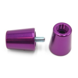 Juego contrapesos manillar V PARTS aluminio KAWASAKI lila