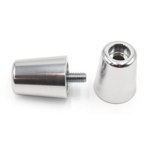 Juego contrapesos manillar V PARTS aluminio plateado