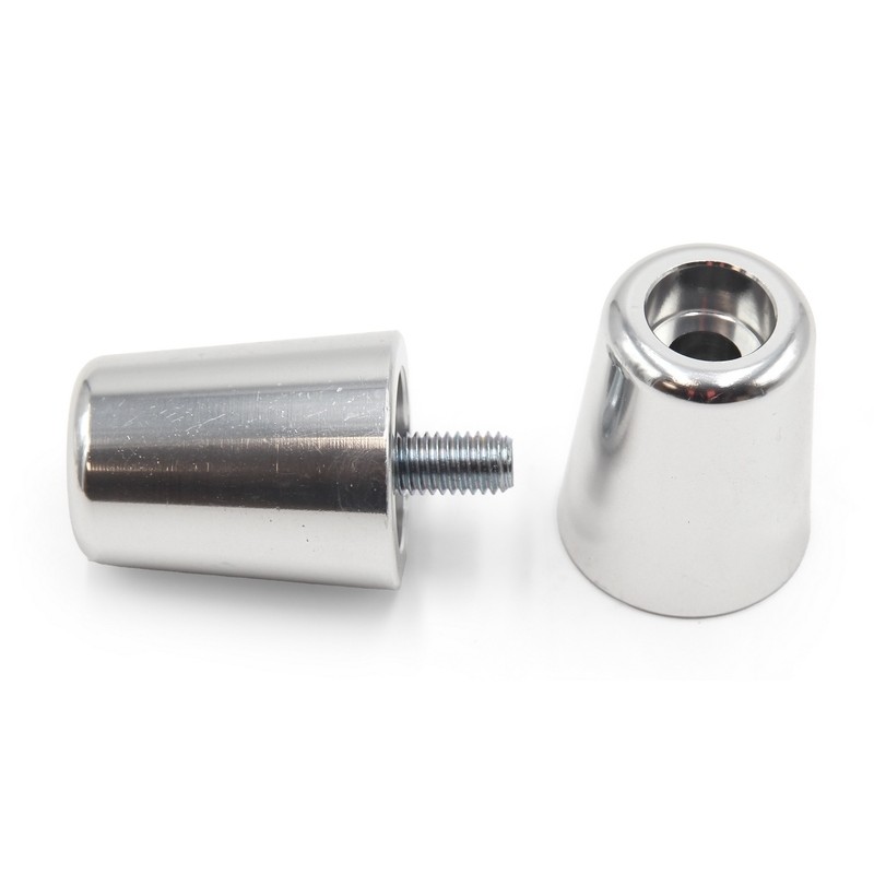 Juego contrapesos manillar V PARTS aluminio plateado