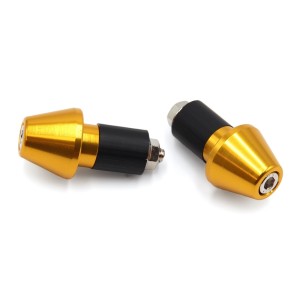 Juego contrapesos manillar V PARTS cónicos aluminio 17,5mm oro