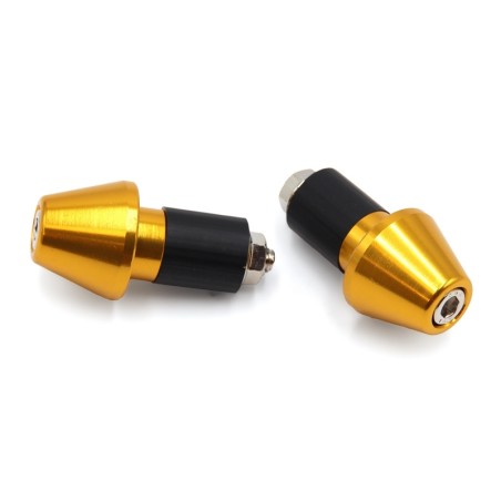 Juego contrapesos manillar V PARTS cónicos aluminio 17,5mm oro