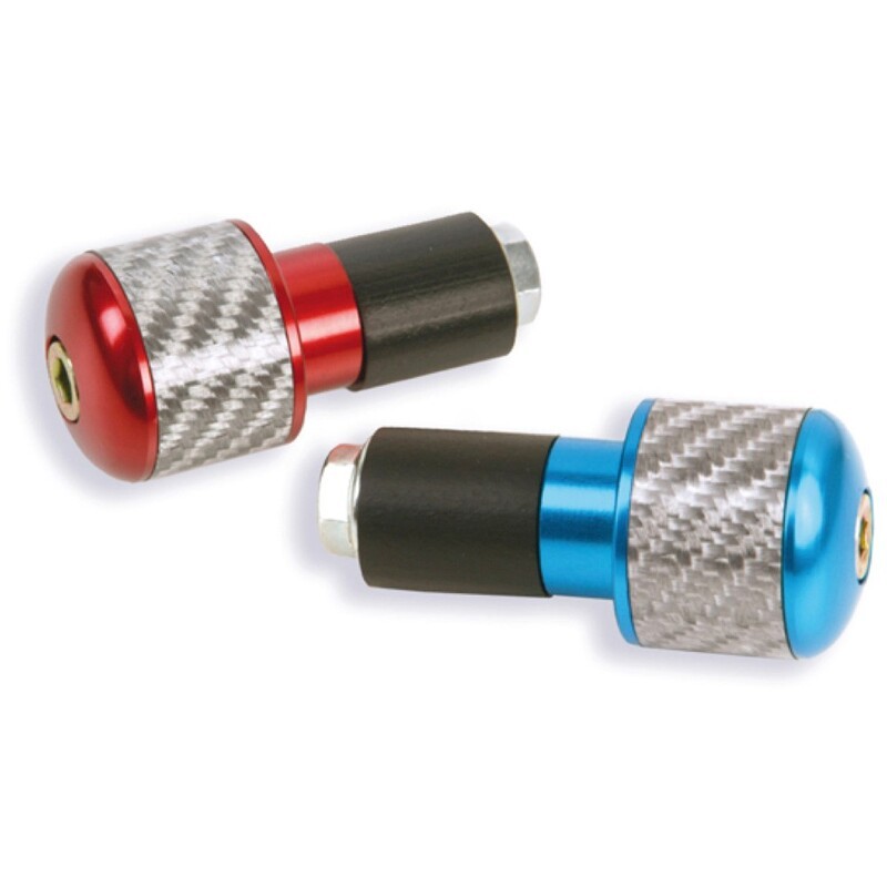 Juego contrapesos manillar V PARTS aluminio Ø13.5mm rojo / carbono