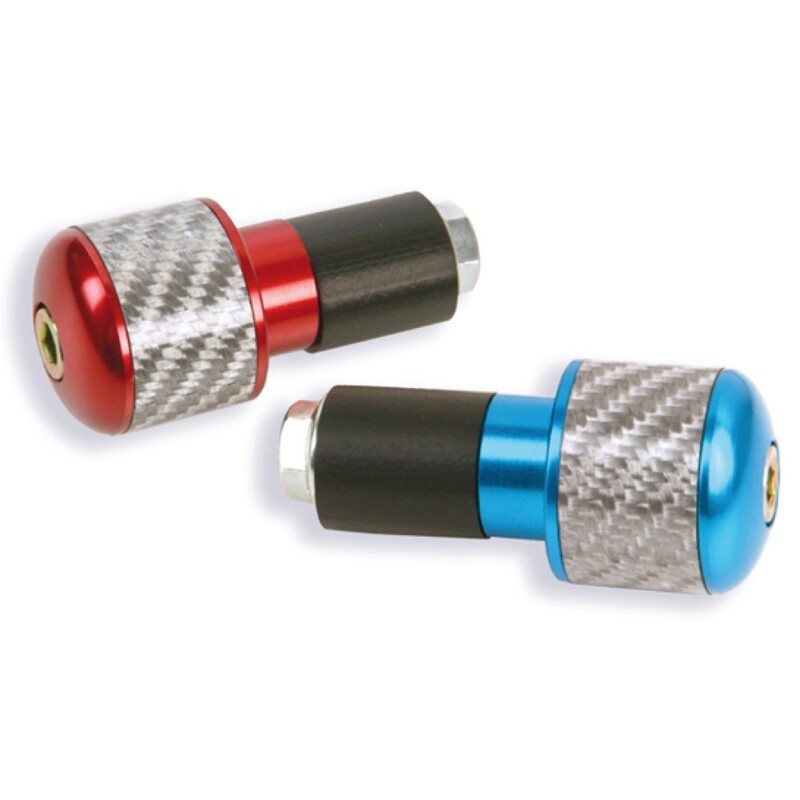 Juego contrapesos manillar V PARTS aluminio Ø17.5mm rojo / carbono