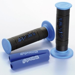 Puños Polini 2 colores Big Evolution negro/azul (3410027)