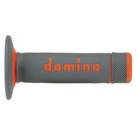 Puños off road DOMINO cross gris/naranja A02041C4552