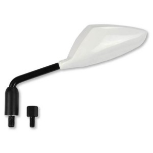 Retrovisor izquierdo universal V PARTS con adaptadores blanco