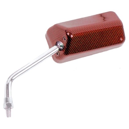 Retrovisor izquierdo universal V PARTS F1 M8 rojo brillo