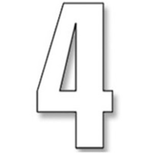 Numeros de carrera blanco - Pack de 3 uds Blackbird Crystal 5027/10/4