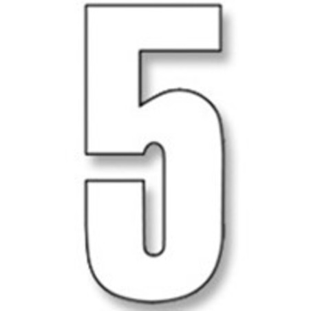 Numeros de carrera blanco - Pack de 3 uds Blackbird Crystal 5027/10/5