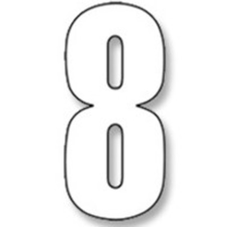 Numeros de carrera blanco - Pack de 3 uds Blackbird Crystal 5027/10/8