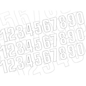 Numeros de carrera blanco - Pack de 3 uds BLACKBIRD PVC 5048/10/3